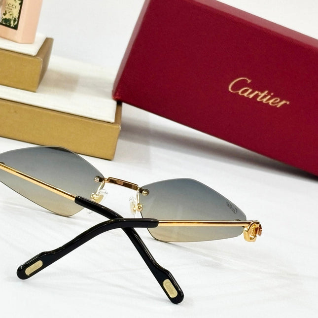 C DE RIMLESS ANGULAR FRAME SUNGLASSES CT0695 IN METAL