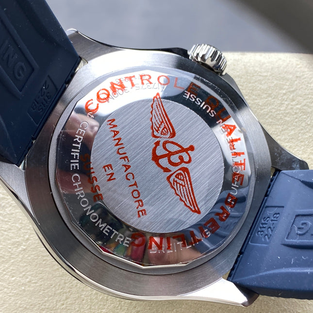 SUPEROCEAN AUTOMATIC 44 BLACK CERAMIC BEZEL BLUE RUBBER STRAP