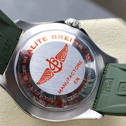SUPEROCEAN AUTOMATIC 44 GREEN CERAMIC BEZEL GREEN RUBBER STRAP