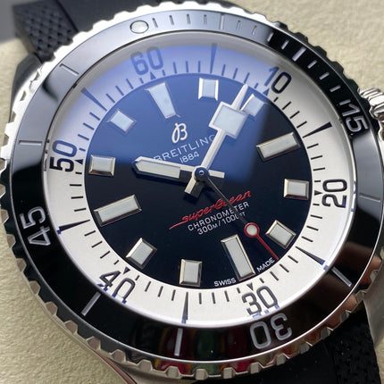 SUPEROCEAN AUTOMATIC 44 STEEL CASE BLACK RUBBER STRAP
