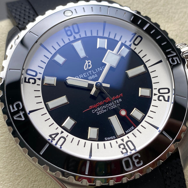 SUPEROCEAN AUTOMATIC 44 STEEL CASE BLACK RUBBER STRAP