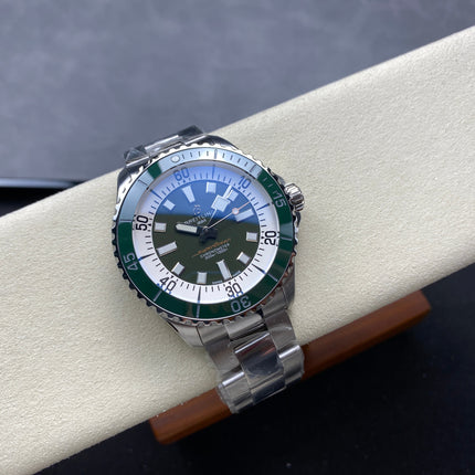 SUPEROCEAN AUTOMATIC 44 STEEL CASE GREEN CERAMIC BEZEL
