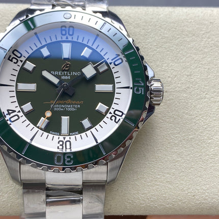 SUPEROCEAN AUTOMATIC 44 STEEL CASE GREEN CERAMIC BEZEL