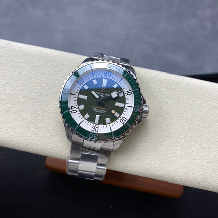 SUPEROCEAN AUTOMATIC 44 STEEL CASE GREEN CERAMIC BEZEL