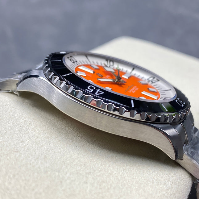 SUPEROCEAN AUTOMATIC 44 BLACK CERAMIC BEZEL ORANGE AND WHITE DIAL