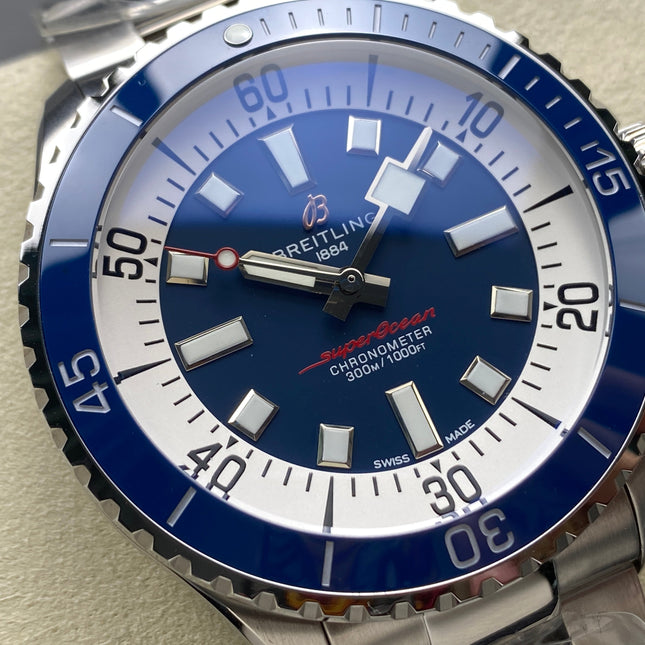 SUPEROCEAN AUTOMATIC 44 STEEL CASE BLUE AND WHITE DIAL