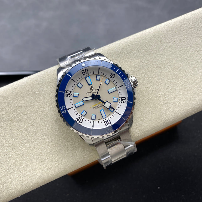 SUPEROCEAN AUTOMATIC 44 STEEL CASE NAVY BLUE CERAMIC BEZEL