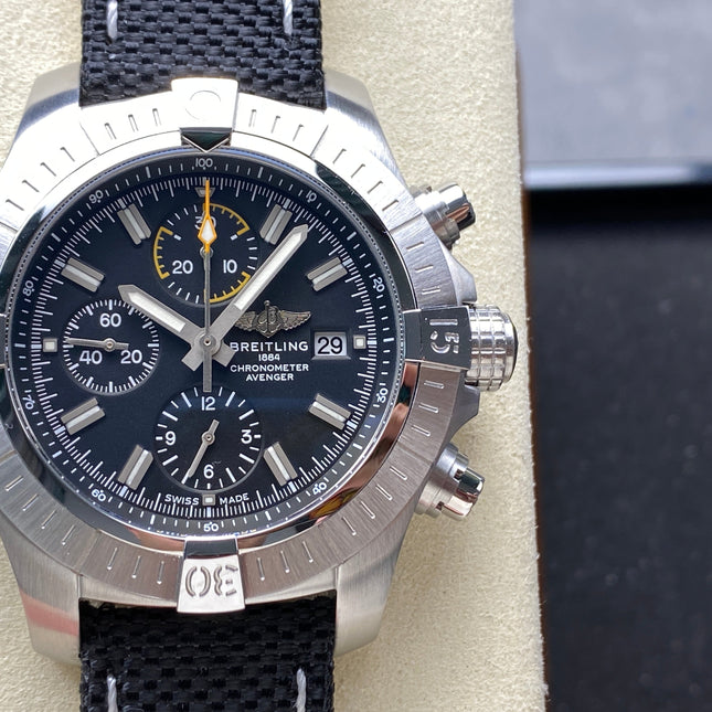 AVENGER CHRONOGRAPH STEEL CASE BLACK NYLON STRAP