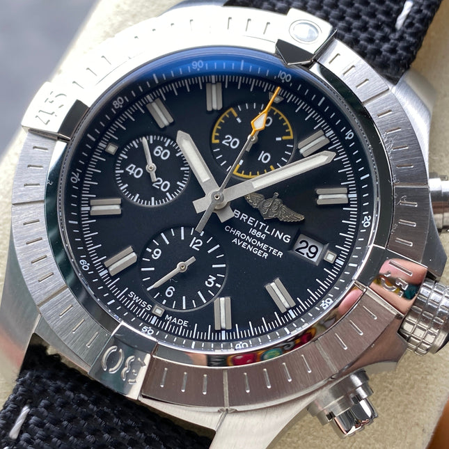 AVENGER CHRONOGRAPH STEEL CASE BLACK NYLON STRAP
