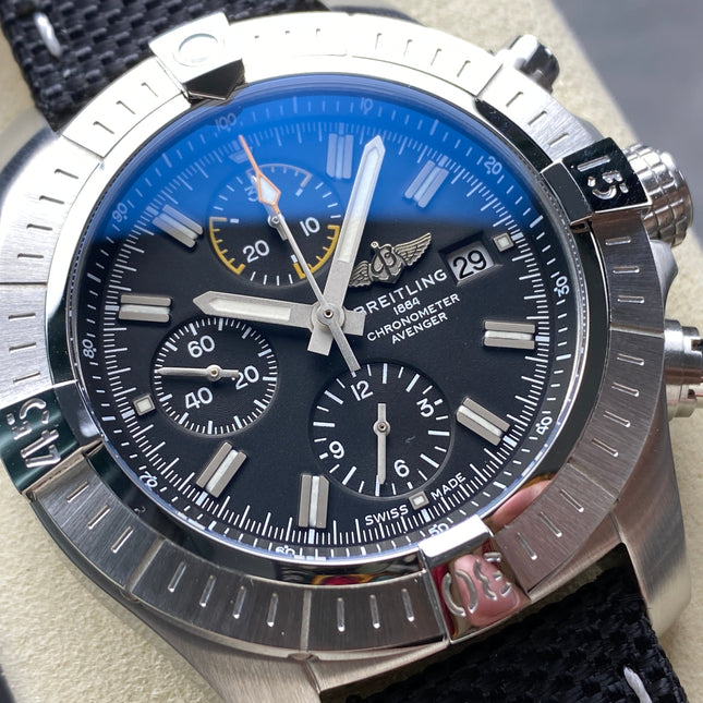 AVENGER CHRONOGRAPH STEEL CASE BLACK NYLON STRAP