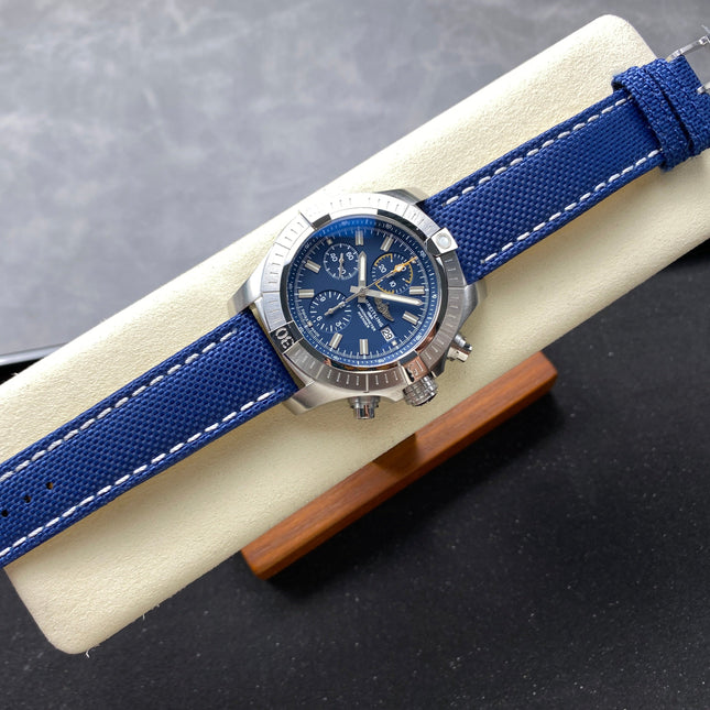 AVENGER CHRONOGRAPH STEEL CASE NAVY BLUE NYLON STRAP