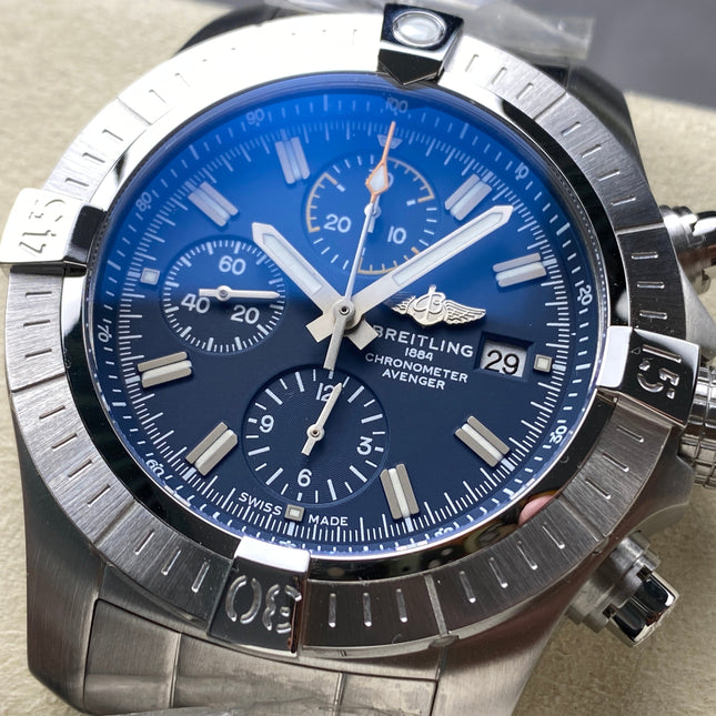 AVENGER CHRONOGRAPH STEEL CASE NAVY BLUE DIAL