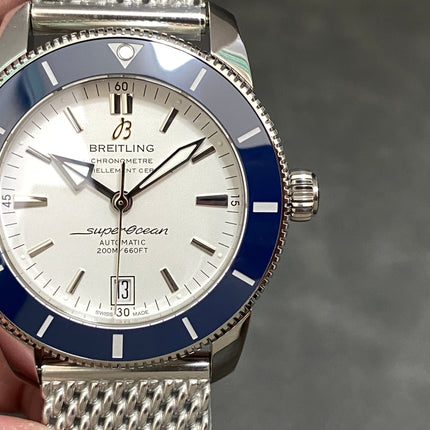 SUPEROCEAN HERITAGE STEEL CASE  BLUE CERAMIC BEZEL