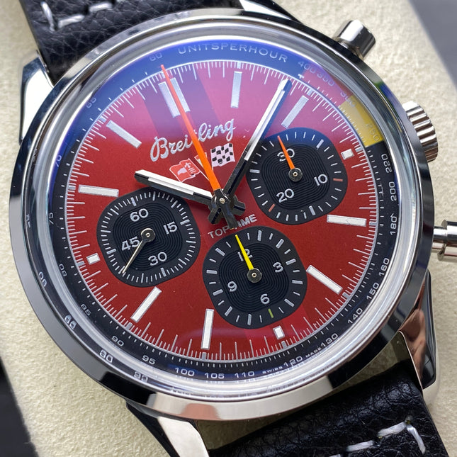 TOP TIME B01 CHEVROLET CORVETTE STEEL CASE RED MIX BLACK DIAL