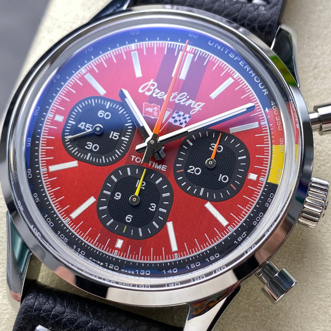 TOP TIME B01 CHEVROLET CORVETTE STEEL CASE RED MIX BLACK DIAL