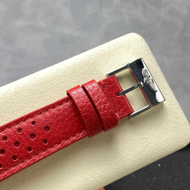 TOP TIME B01 FORD THUNDERBIRD STEEL CASE RED CALFSKIN STRAP