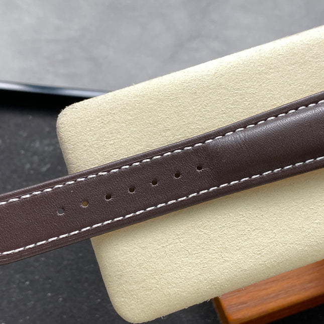 AVIATOR 8 AUTOMATIC STEEL CASE BLUE DIAL BROWN CALFSKIN STRAP