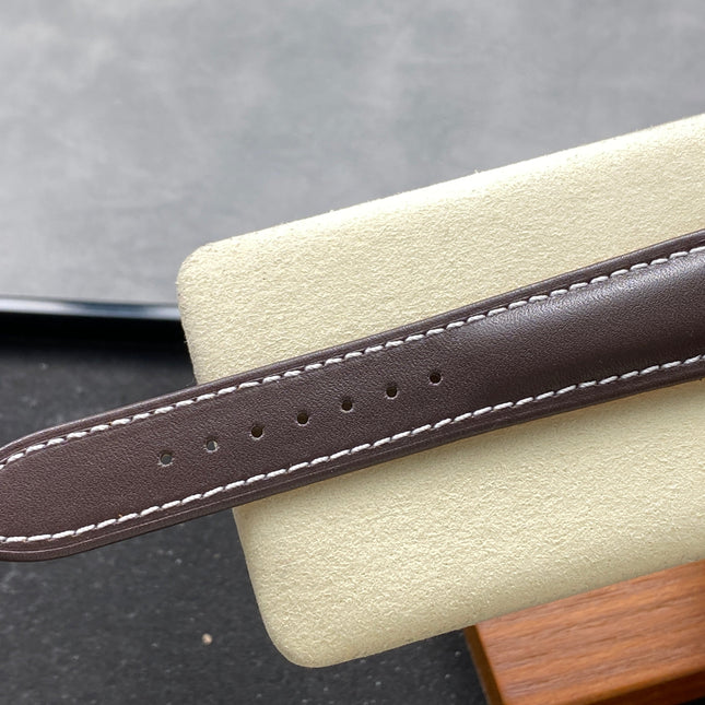 AVIATOR 8 AUTOMATIC STEEL CASE BLACK DIAL BROWN CALFSKIN STRAP