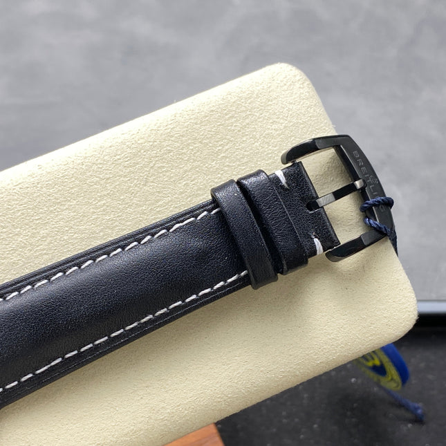 AVIATOR 8 AUTOMATIC STEEL CASE BLACK CALFSKIN STRAP