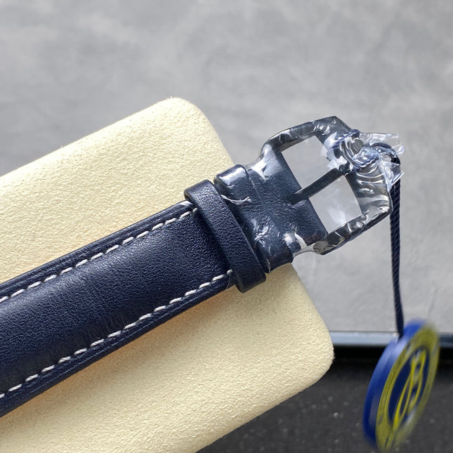 AVIATOR 8 AUTOMATIC STEEL CASE NAVY BLUE CALFSKIN STRAP
