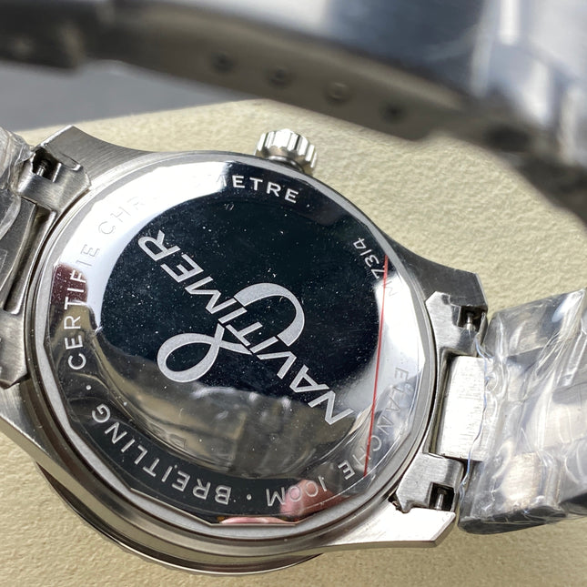 AVIATOR 8 AUTOMATIC ALL STEEL SILVER MIX BLACK BLUE DIAL