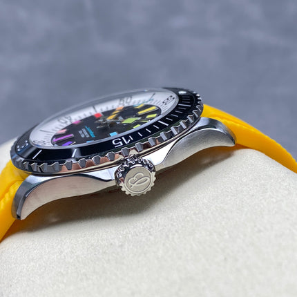 SUPEROCEAN 44 STEEL CASE YELLOW RUBBER STRAP