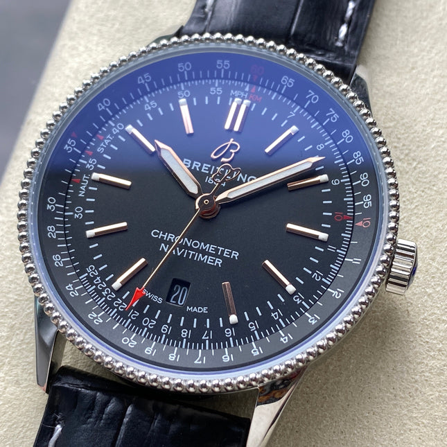 NAVITIMER AUTOMATIC 41 STEEL CASE BLACK DIAL