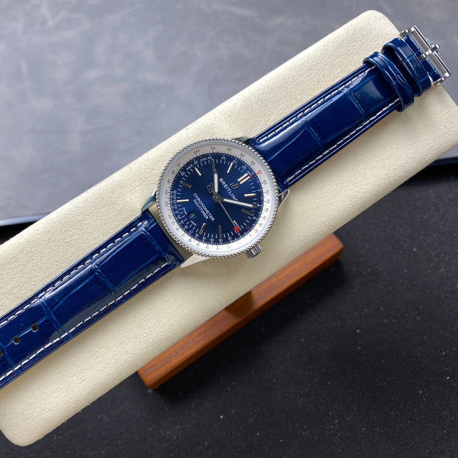 NAVITIMER AUTOMATIC 41 STEEL CASE NAVY BLUE MIX WHITE DIAL