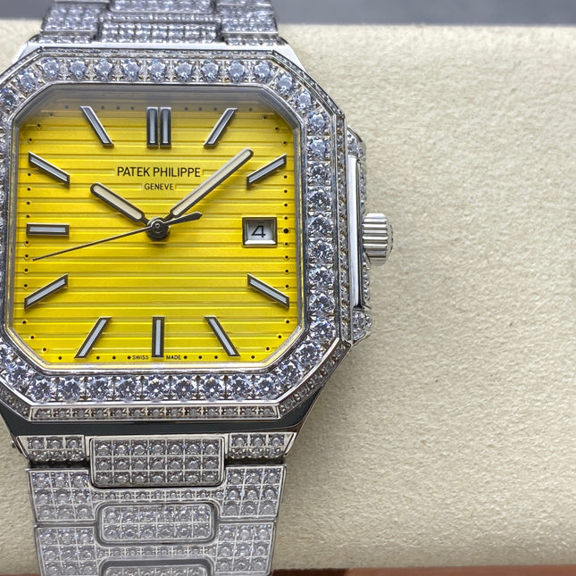CUBITUS AUTOMATIC ALL STEEL ATTACHED DIAMOND YELLOW DIAL