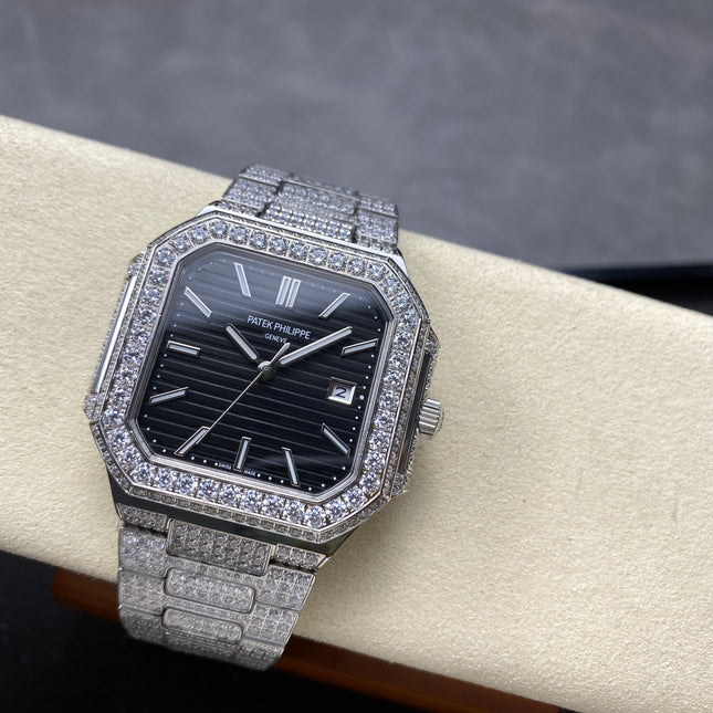 CUBITUS AUTOMATIC ALL STEEL ATTACHED DIAMOND BLACK DIAL