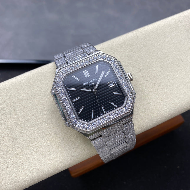 CUBITUS AUTOMATIC ALL STEEL ATTACHED DIAMOND BLACK DIAL