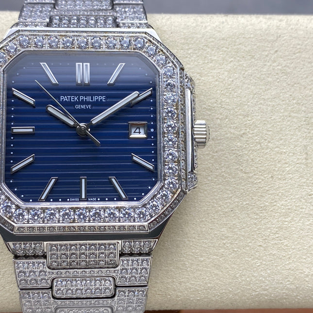 CUBITUS AUTOMATIC ALL STEEL ATTACHED DIAMOND NAVY BLUE DIAL