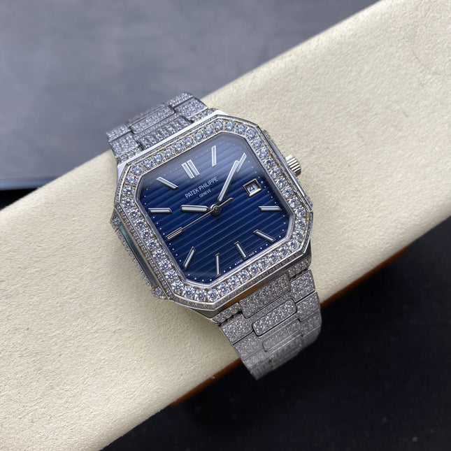 CUBITUS AUTOMATIC ALL STEEL ATTACHED DIAMOND NAVY BLUE DIAL