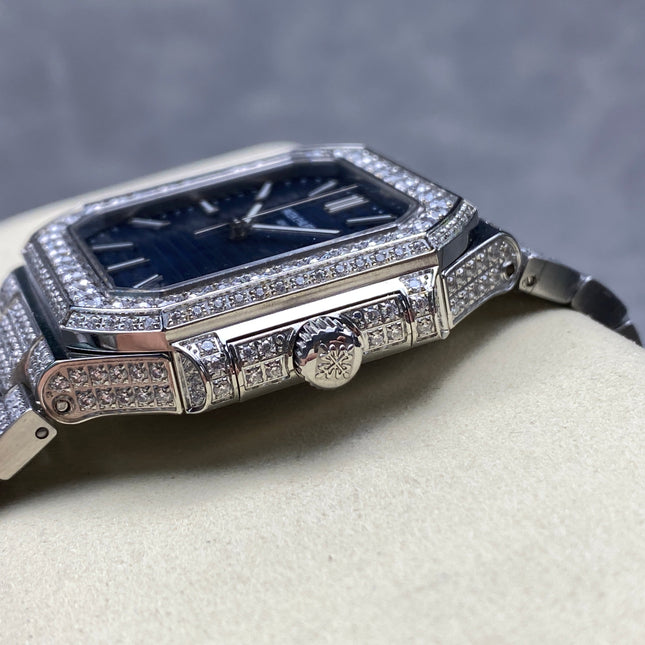 CUBITUS AUTOMATIC ALL STEEL ATTACHED DIAMOND NAVY BLUE DIAL