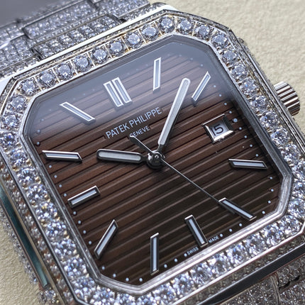CUBITUS AUTOMATIC ALL STEEL ATTACHED DIAMOND BROWN DIAL