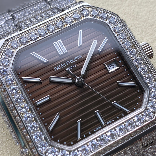 CUBITUS AUTOMATIC ALL STEEL ATTACHED DIAMOND BROWN DIAL