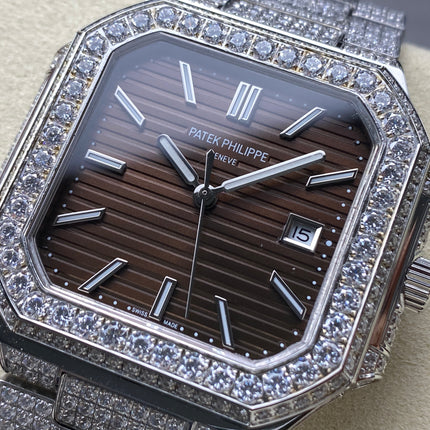 CUBITUS AUTOMATIC ALL STEEL ATTACHED DIAMOND BROWN DIAL
