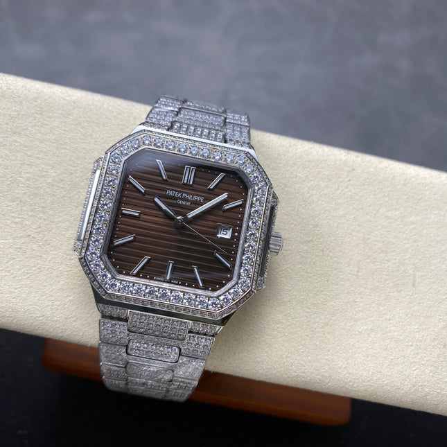 CUBITUS AUTOMATIC ALL STEEL ATTACHED DIAMOND BROWN DIAL