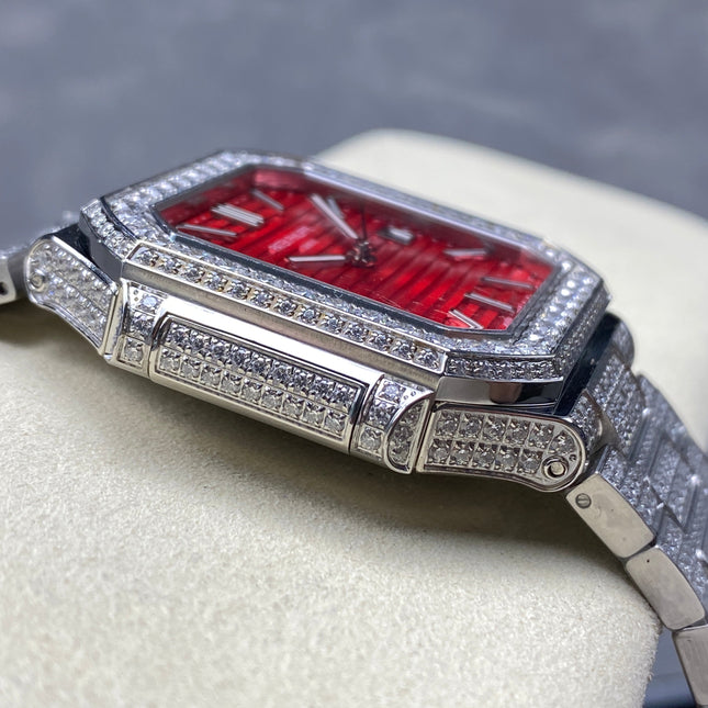 CUBITUS AUTOMATIC ALL STEEL ATTACHED DIAMOND RED DIAL