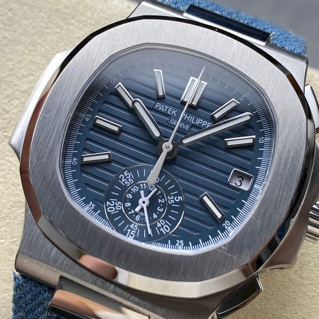 NAUTILUS STEEL CASE BLUE DENIM DIAL