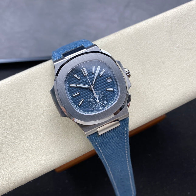NAUTILUS STEEL CASE BLUE DENIM DIAL