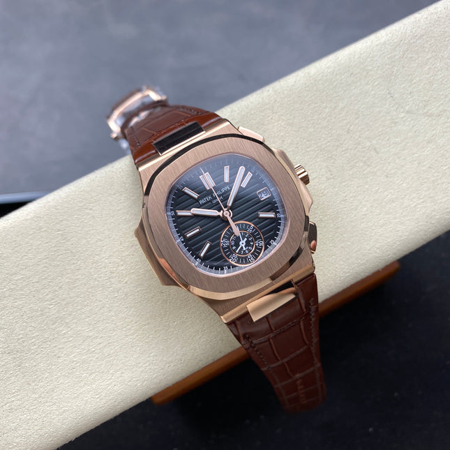 NAUTILUS ROSE GOLD CASE BLACK DIAL