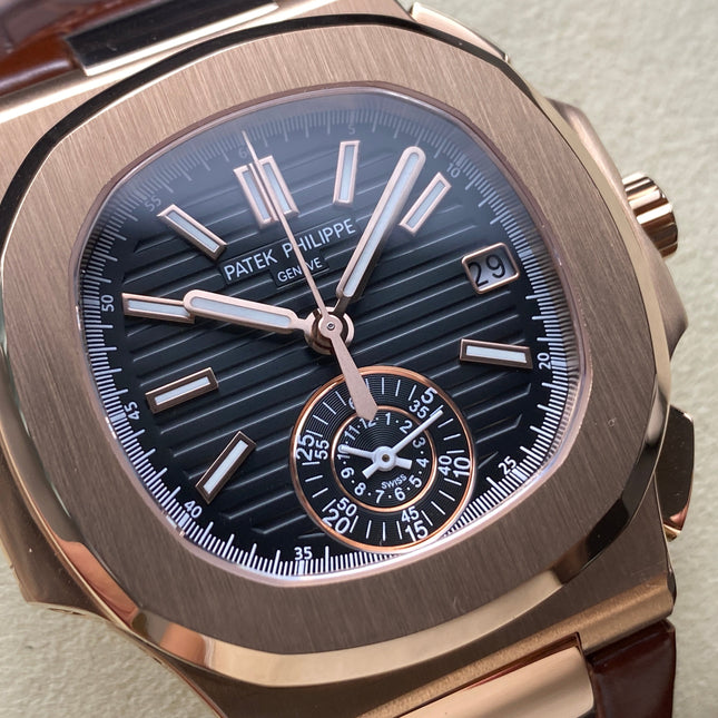 NAUTILUS ROSE GOLD CASE BLACK DIAL