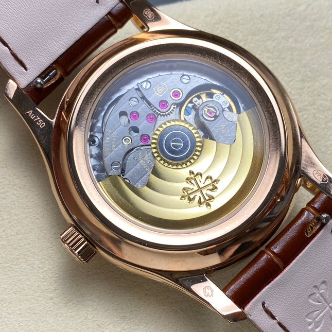 ANNUAL CALENDAR ROSE GOLD ATTACHED DIAMOND BEZEL WHITE DIAL
