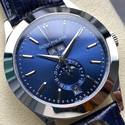 ANNUAL CALENDAR SELF-WINDING WHITE GOLD CASE BLUE SUNBURST DIAL