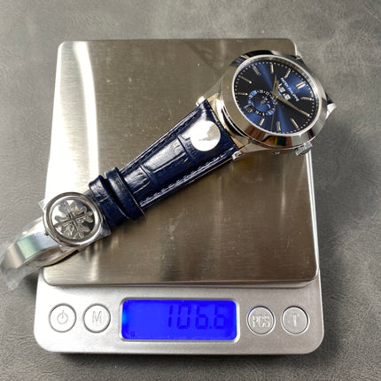 ANNUAL CALENDAR SELF-WINDING WHITE GOLD CASE BLUE SUNBURST DIAL