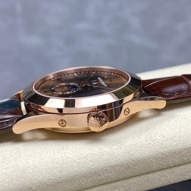 ANNUAL CALENDAR SELF-WINDING ROSE GOLD CASE BROWN SUNBURST DIAL