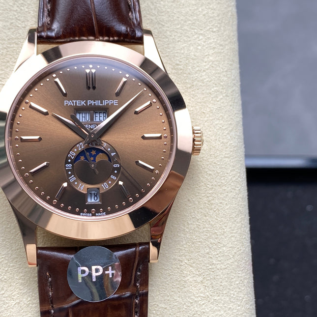 ANNUAL CALENDAR SELF-WINDING ROSE GOLD CASE BROWN SUNBURST DIAL