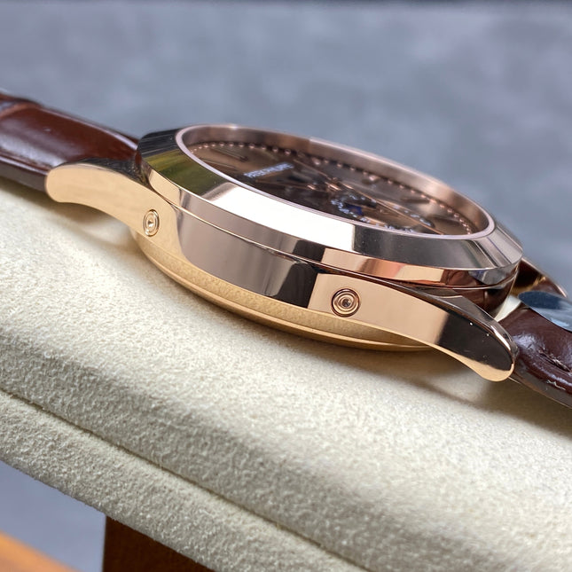 ANNUAL CALENDAR SELF-WINDING ROSE GOLD CASE BROWN SUNBURST DIAL