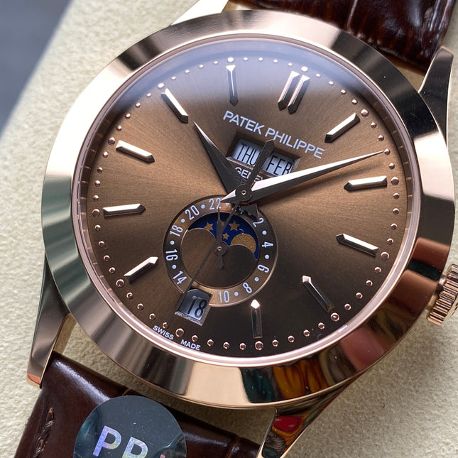 ANNUAL CALENDAR SELF-WINDING ROSE GOLD CASE BROWN SUNBURST DIAL